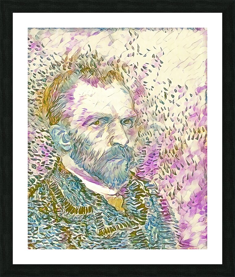 van gogh self portrait 1887 dig watercolor Picture Frame print