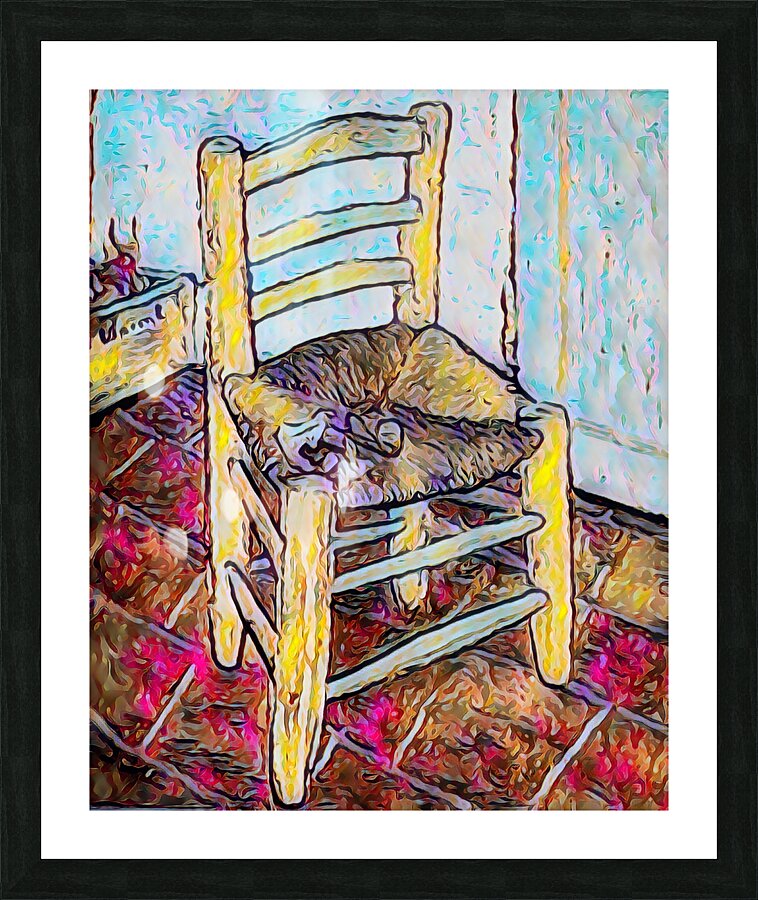 vincent van gogh chair with pipe 1 Picture Frame print