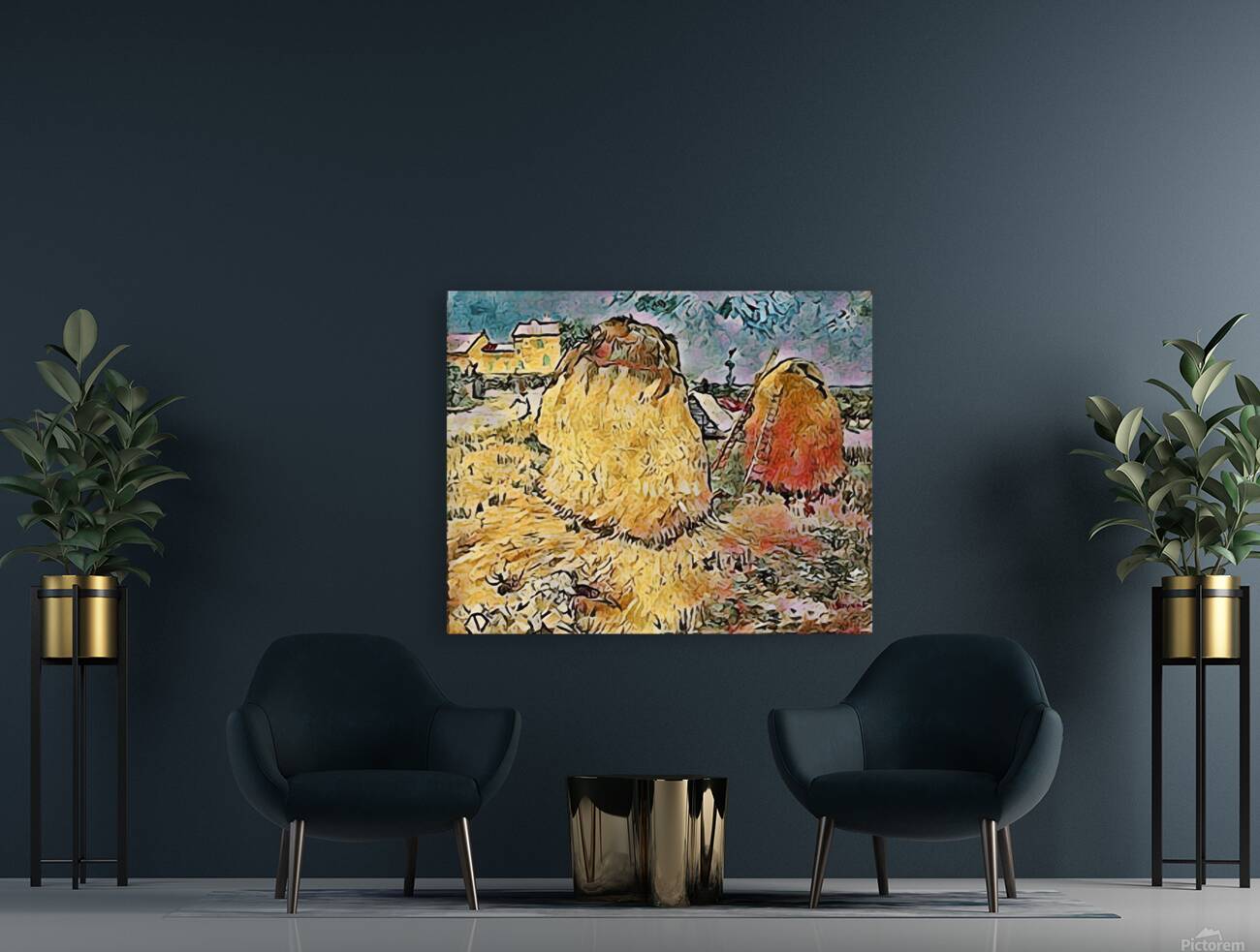 van gogh haystacks in provence2 Reproduction