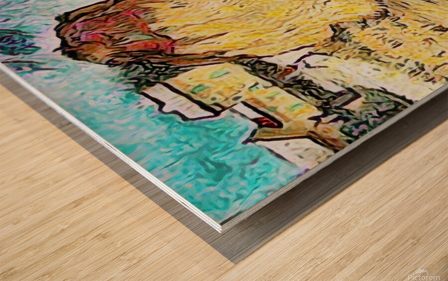 vincent van gogh haystacks in provence3 Wood print