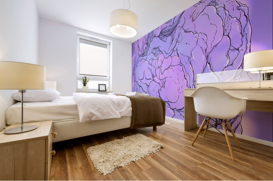 Connect - Violet Mural print