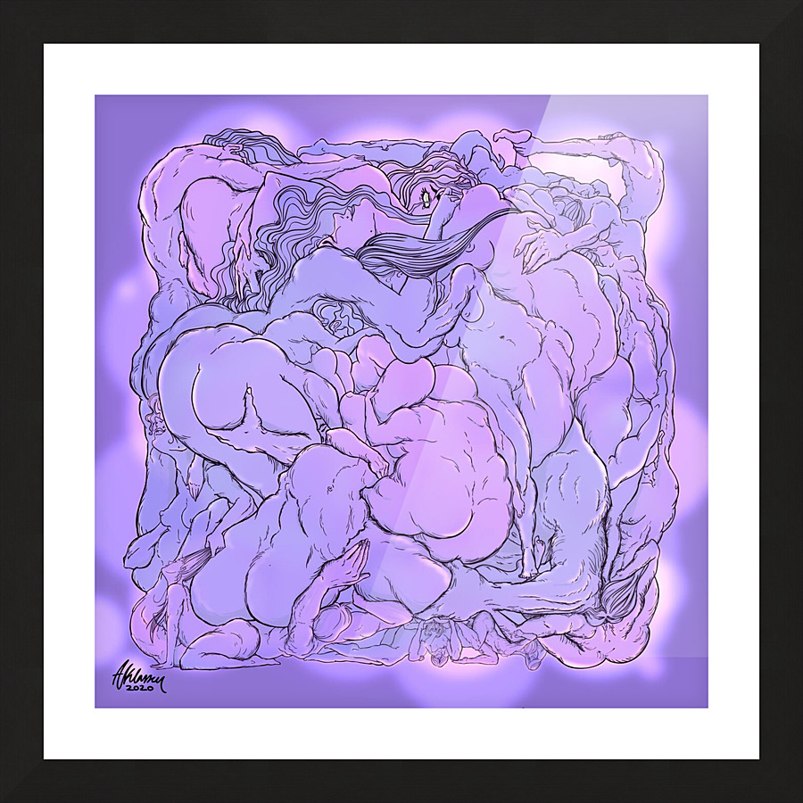 Connect - Violet Picture Frame print