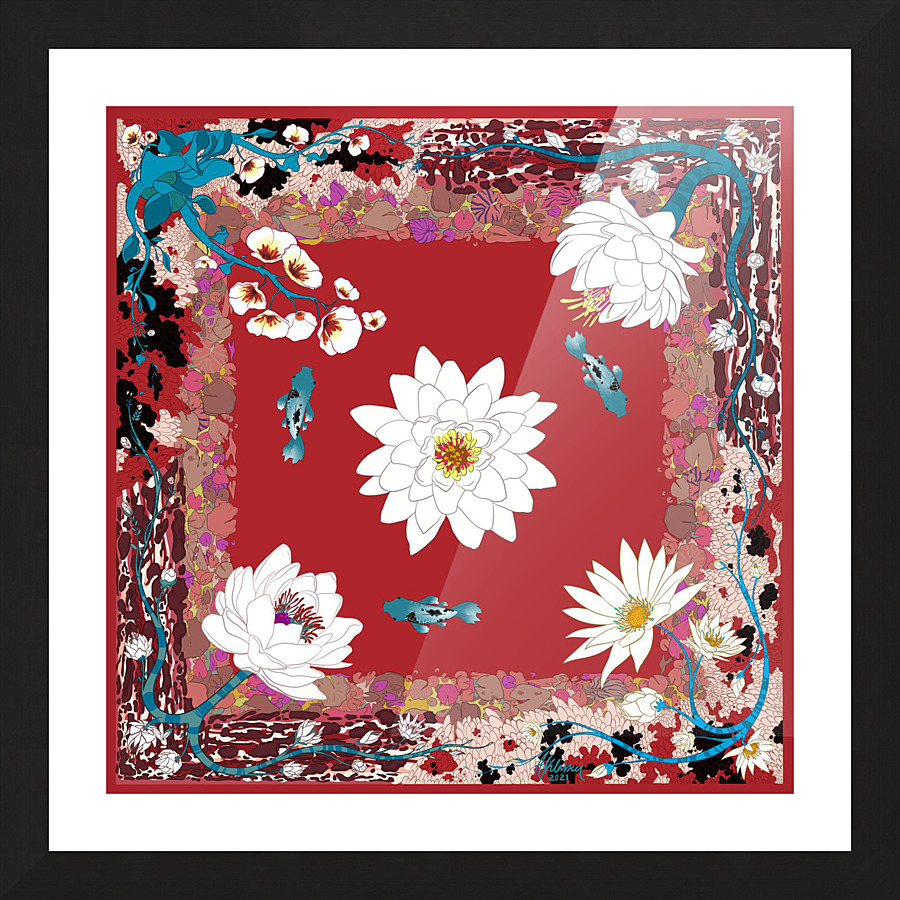 Koi & the Lily - Courage Picture Frame print
