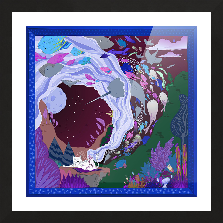 Wonder World 4 Picture Frame print