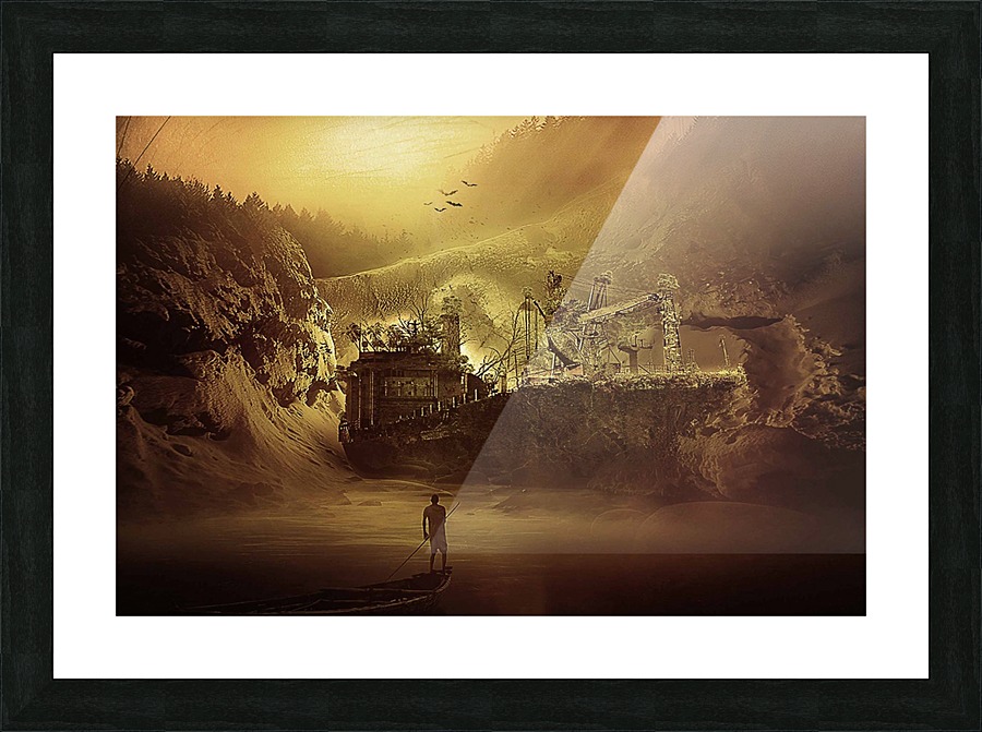 Lost ship Picture Frame print