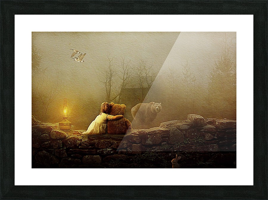 Bonjour bear Picture Frame print