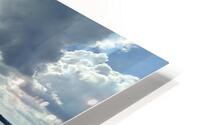 Cloud covered beach HD Metal print