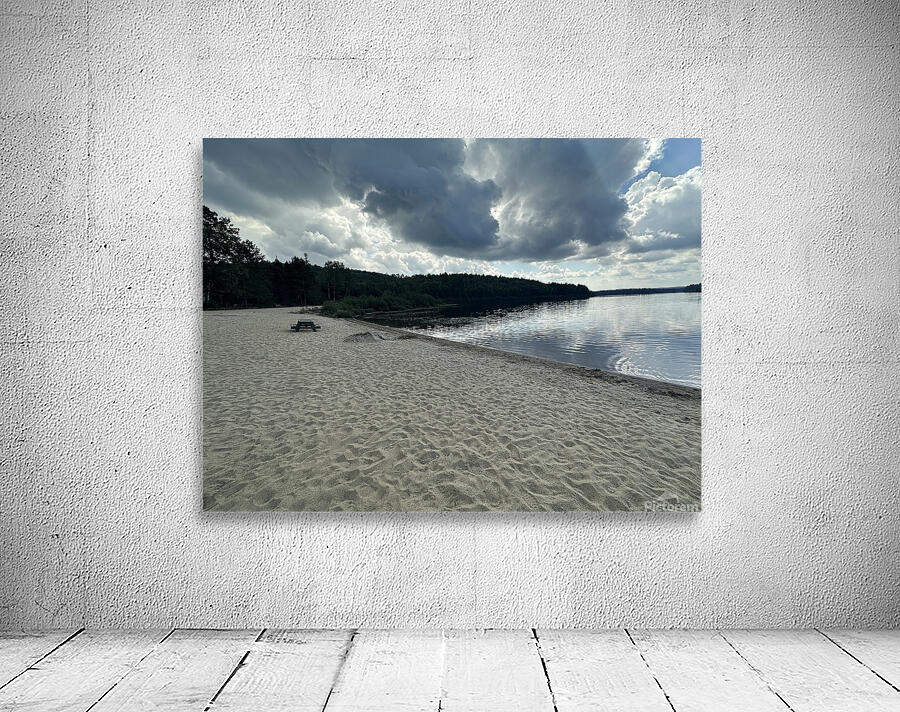 Cloud covered beach Wall Preview