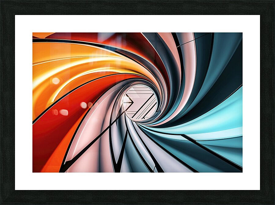 Abstract background with dynamic effect Picture Frame print