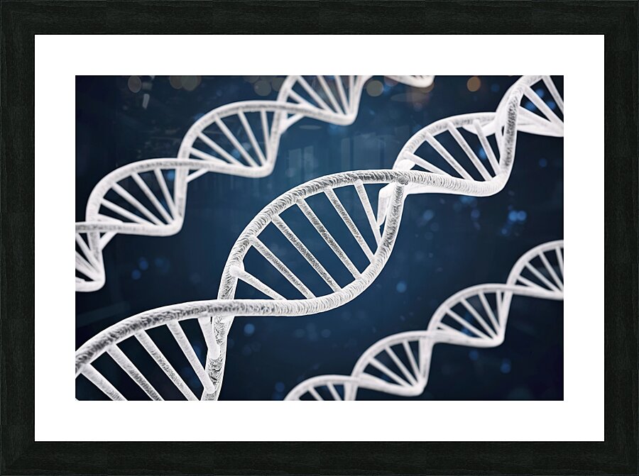 DNA double helix Picture Frame print