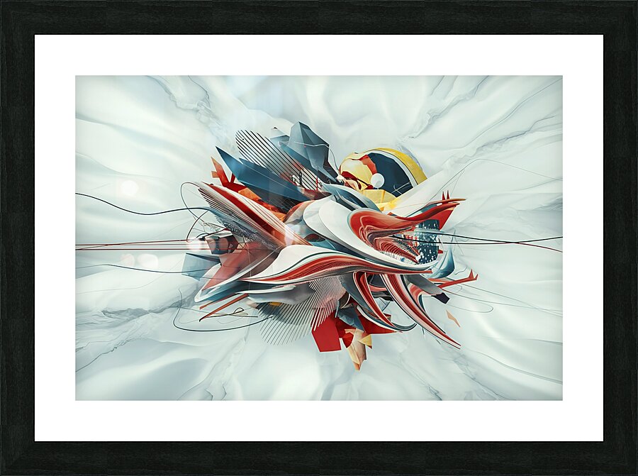 abstract white background Picture Frame print