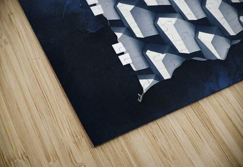 Random shifted white cube boxes block background Lucian Dragan puzzle