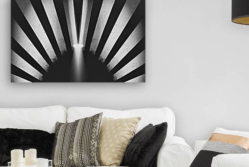 Abstract black striped background with spotlight by Lucian Dragan