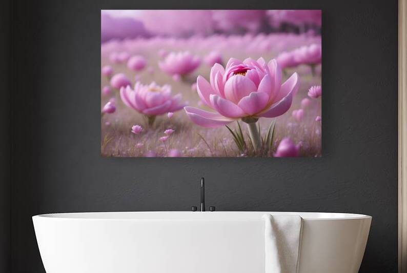 Blurred of Pink flower blossom on field by Lucian Dragan