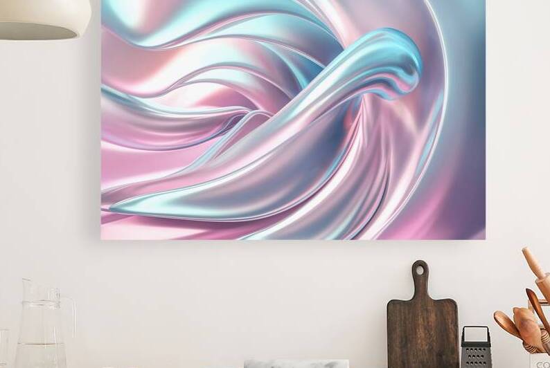 Abstract pastel iridescent shiny holographic back by Lucian Dragan