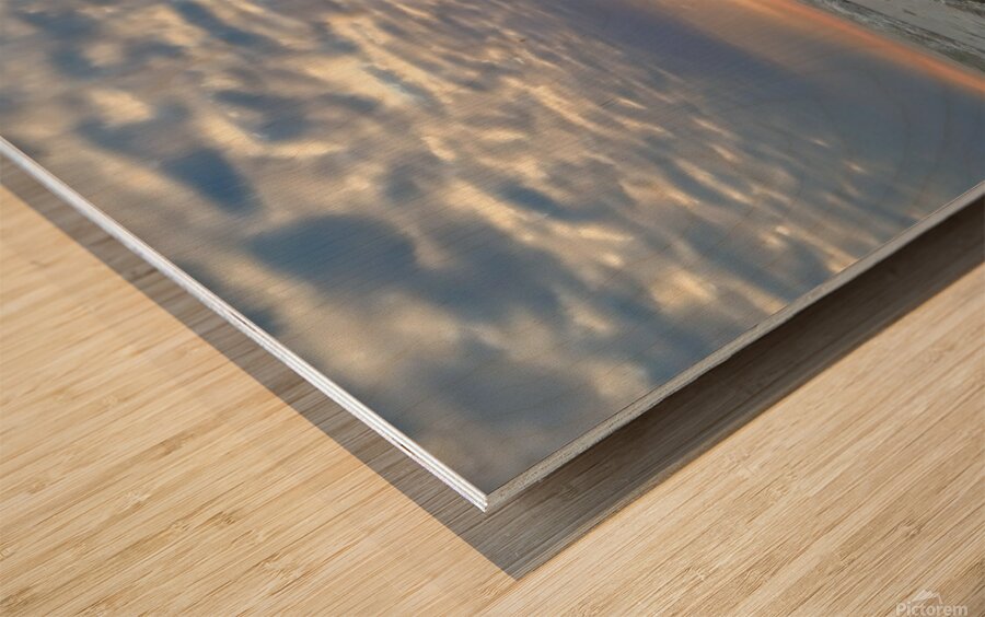 Ripples in time  Wood print