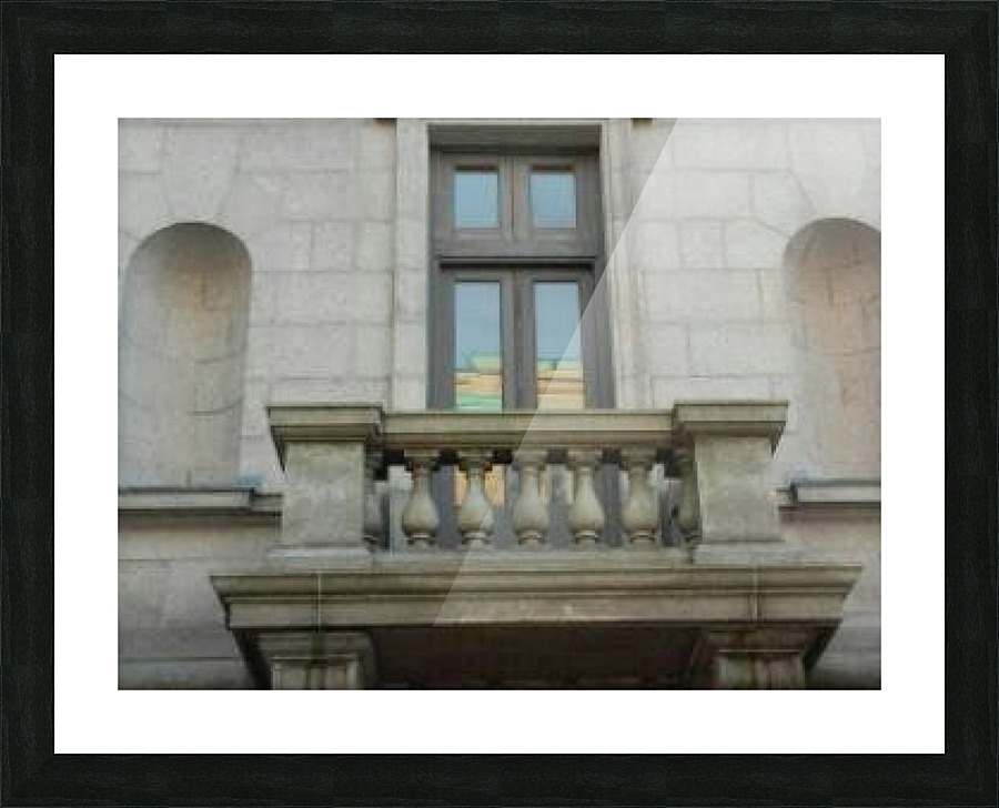 The Fall river Public Library Balcony. Picture Frame print