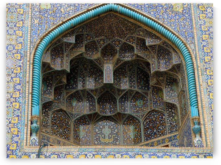 Entrance to a Mosque in Imam Square Isfahan Iran by Morteza Golpoor