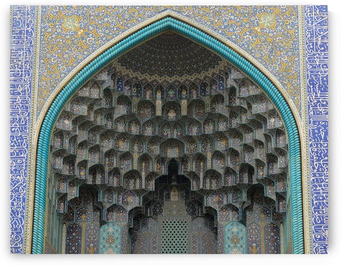 Mosque in Imam Square Isfahan Iran by Morteza Golpoor
