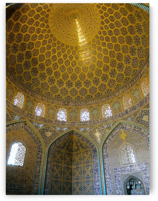 Peacock at Sheikh Lotf Allah Mosque in Isfahan Iran by Morteza Golpoor