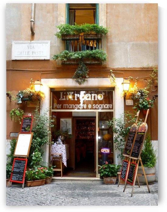 Local Restaurant Rome Italy by Morteza Golpoor