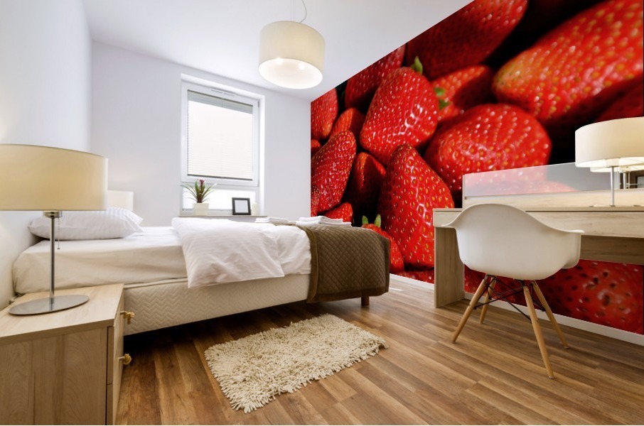 Strawberries   Mural print