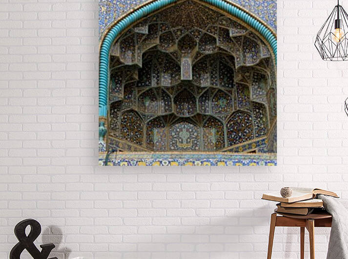 Entrance to a Mosque in Imam Square Isfahan Iran by Morteza Golpoor