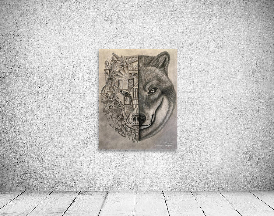 Mechanical Wolf Wall Preview