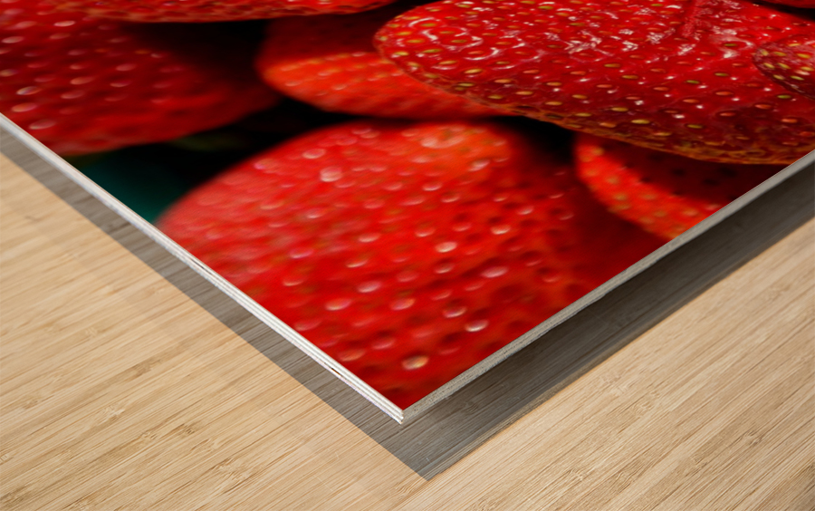 Strawberries   Wood print