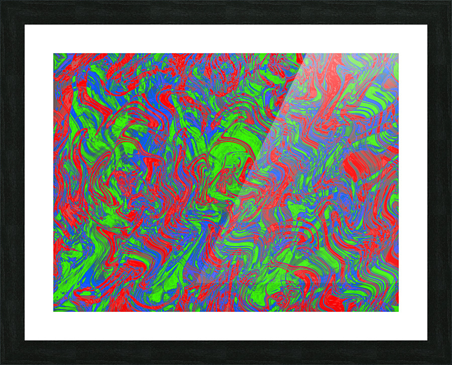 Trippy Wall Art- Liquid Techno Pattern Picture Frame print