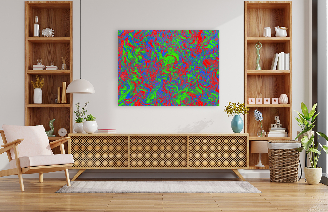 Trippy Wall Art- Liquid Techno Pattern Reproduction