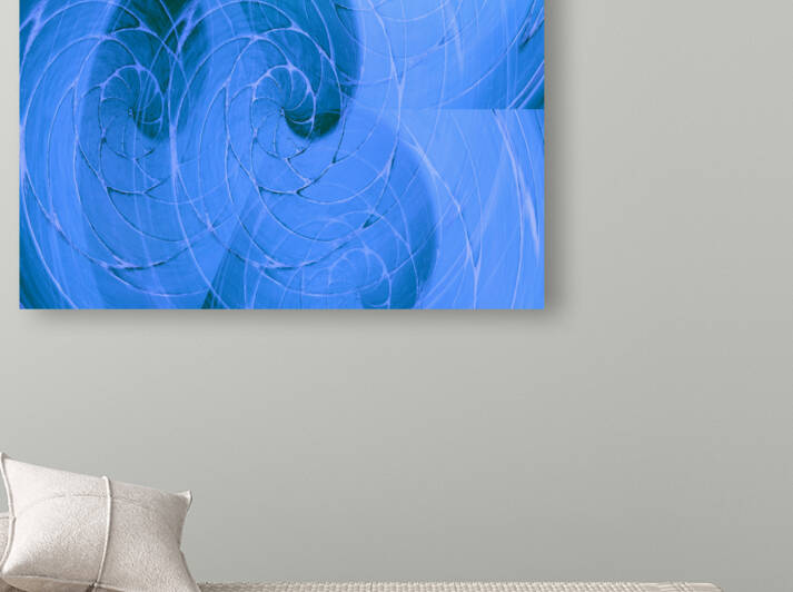 Blue Wall Art- Blue Spiral Ocean Inspiration by Tim A Rowland