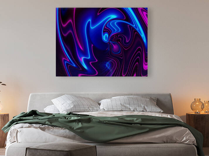 Trippy Wall Art- Electric Neon Chaos by Tim A Rowland