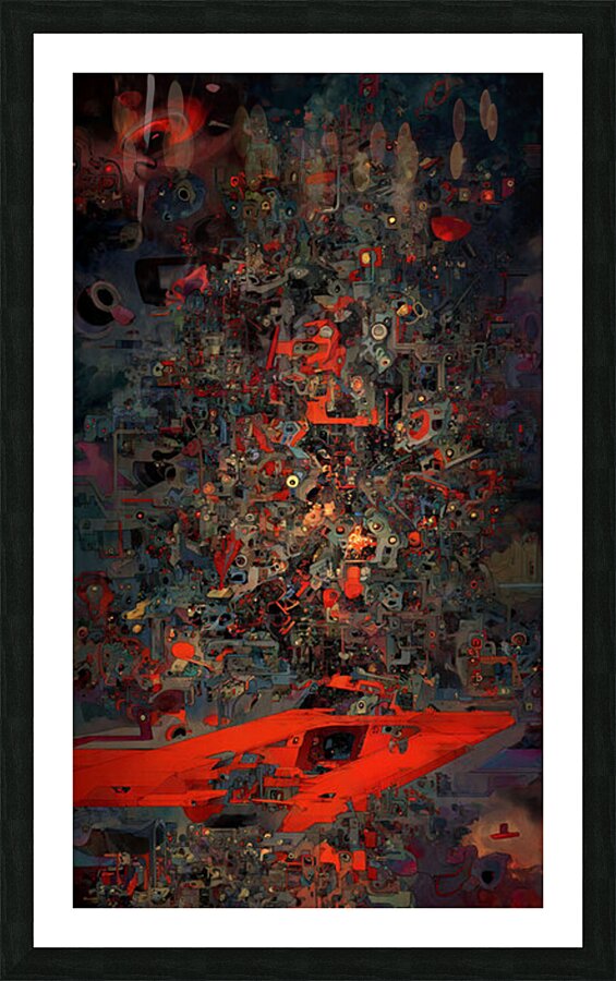 EXPLOSION Picture Frame print