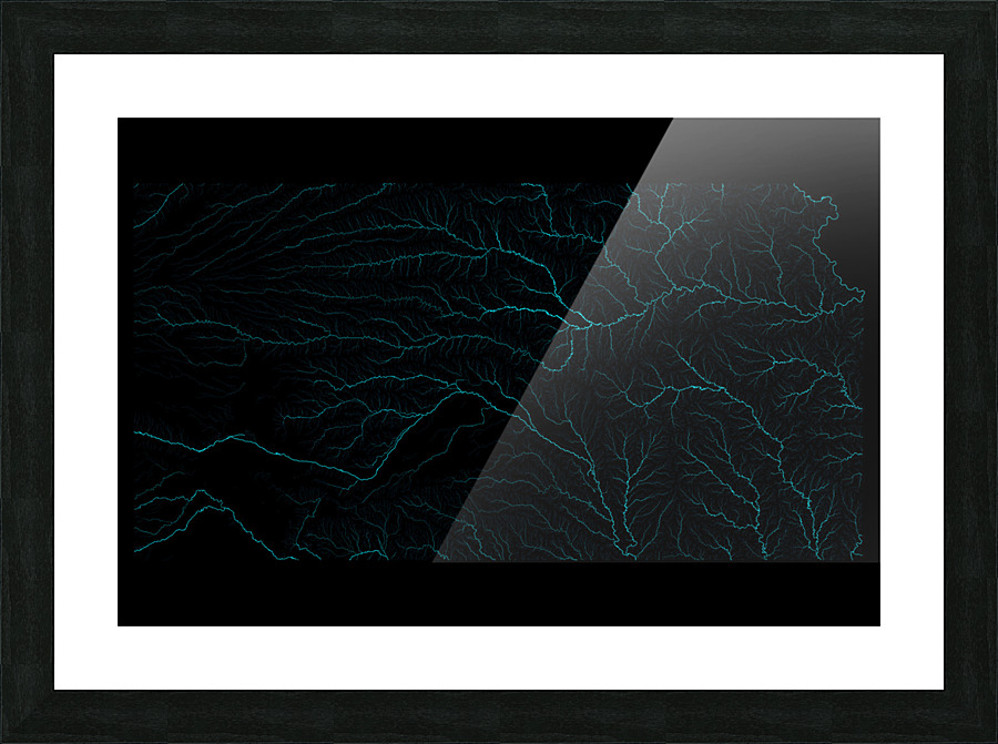 Kansas Rivers Picture Frame Printing