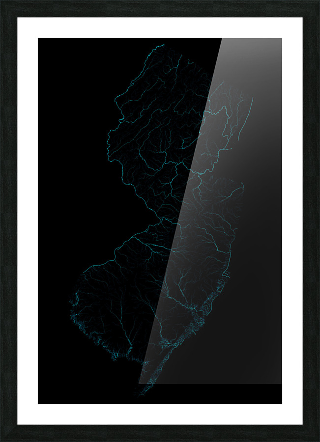 New Jersey Rivers Picture Frame Printing