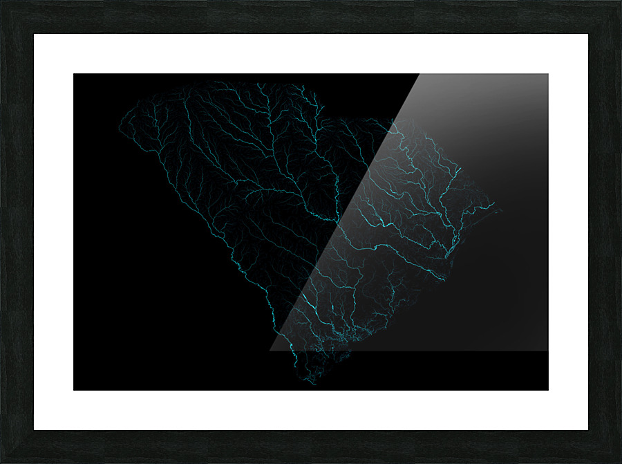 South Carolina Rivers Picture Frame Printing
