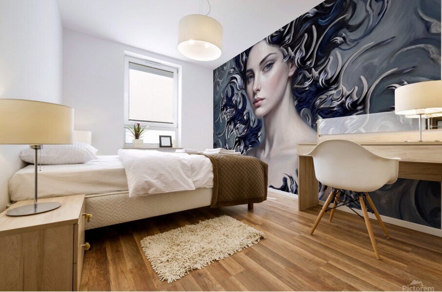 Complex Vision of Blue Matter Mural print