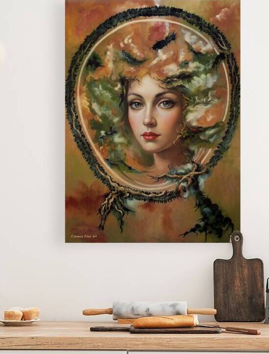Framed Self-Portrait with Mystic Sentiment Reproduction