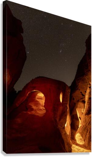 Wind Carved Night Canvas Print