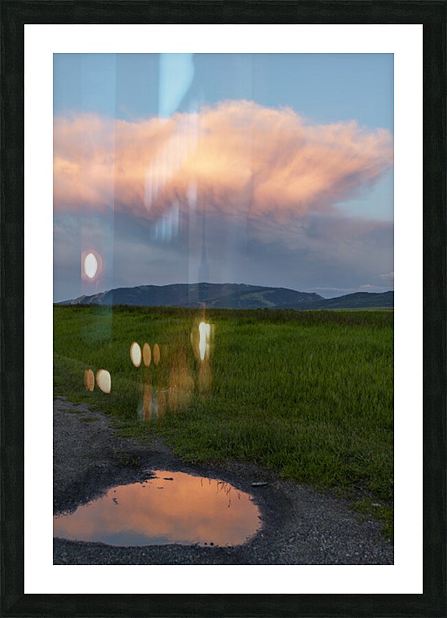 Puddle land Picture Frame print