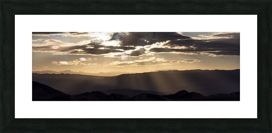 Sunset over Death Valley Picture Frame print
