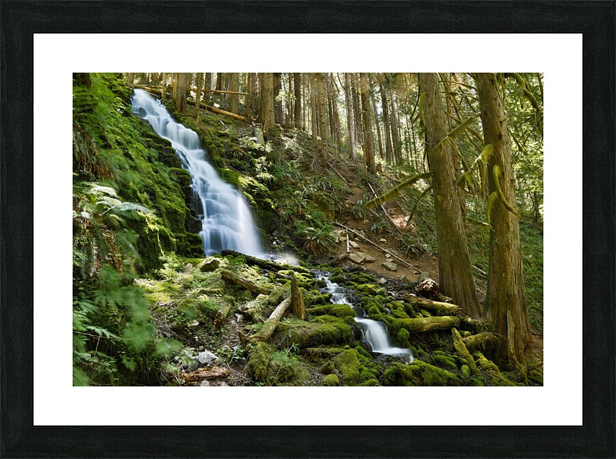 White Step Falls Picture Frame print