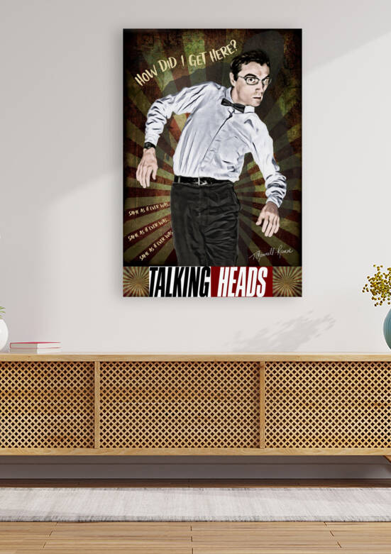 David Bryne of The Talking Heads Portrait Print by Theresa Channell-Ramos