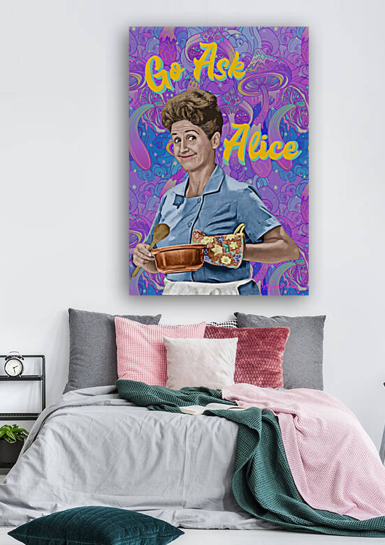 Go Ask Alice The Brady Bunch Hand-Painted Print by Theresa Channell-Ramos