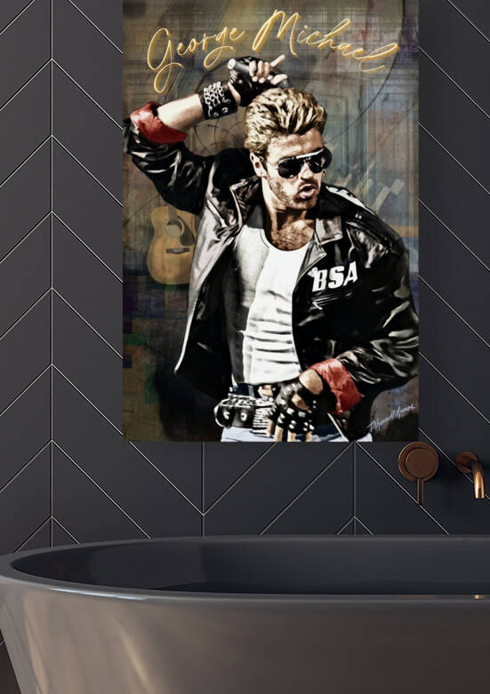 George Michael Portrait Print by Theresa Channell-Ramos