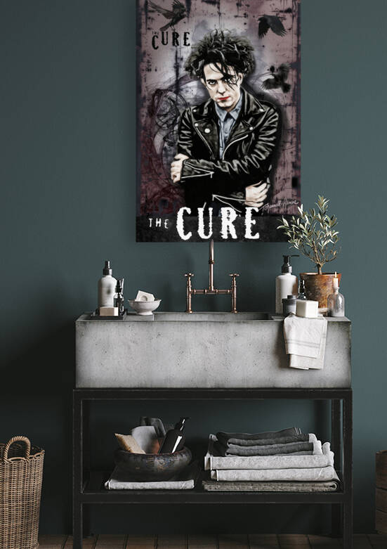 Robert Smith of the Cure Portrait Print by Theresa Channell-Ramos