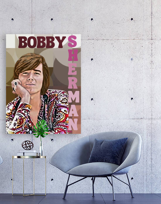 Bobby Sherman Portrait Print by Theresa Channell-Ramos