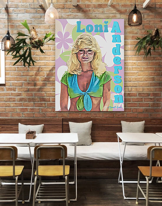 Loni Anderson Portrait Print by Theresa Channell-Ramos