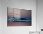 Spectacular Sunset Reflection: Cargo Boat in Victoria BC Acrylic Print